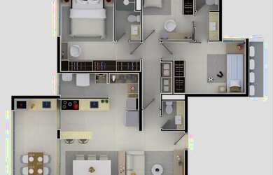 Imagem 2: AP ORLA SKY. Piscina, Vista para o lago, 115m² de Áreae2 Vagas na garagem