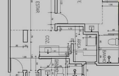 Imagem: O apartamento possui 2 Dormitórios, 2 Banheiros, 56m² de Área
