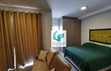 Imagem: O apartamento possui 1 Dormitório, 1 Banheiro, 1 Vaga na garagem