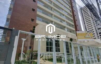 Imagem: O apartamento possui 1 Dormitório, 1 Banheiro, 1 Vaga na garagem