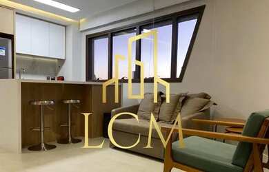 Imagem: O studio possui 1 Dormitório, 1 Banheiro, 52m² de Área e