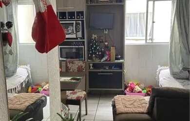 Imagem: O apartamento possui 2 Dormitórios, 1 Banheiro, 1 Vaga na garagem