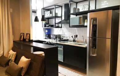 Imagem: O apartamento possui 1 Dormitório, 1 Banheiro, 1 Vaga na garagem