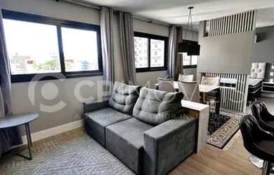 Imagem: O apartamento possui 1 Dormitório, 1 Banheiro, 1 Vaga na garagem