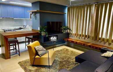 Imagem: O apartamento possui 1 Dormitório, 2 Banheiros, 1 Vaga na garagem