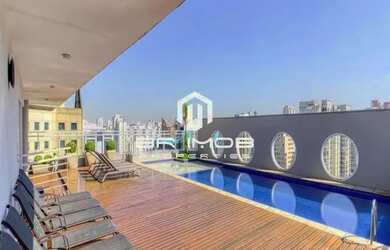 Imagem: O apartamento possui 1 Dormitório, 1 Banheiro, 1 Vaga na garagem