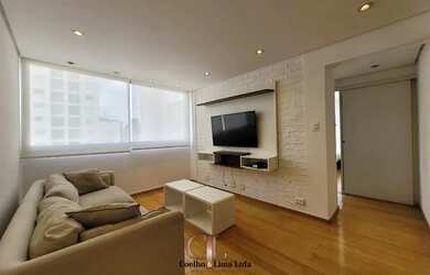 Imagem: O apartamento possui 1 Dormitório, 1 Banheiro, 1 Vaga na garagem