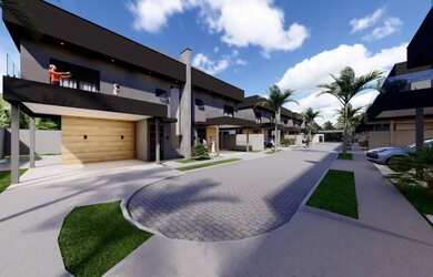 Imagem: A casa em condomínio possui 3 Dormitórios, 3 Banheiros, 2