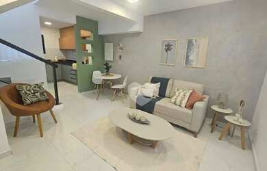 Imagem: A casa em condomínio possui 2 Dormitórios, 2 Banheiros, 72m²