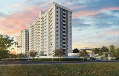 Imagem: O apartamento possui 2 Dormitórios, 1 Banheiro, 1 Vaga na garagem