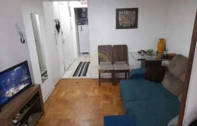 Imagem: O apartamento possui 1 Dormitório, 1 Banheiro, 1 Vaga na garagem