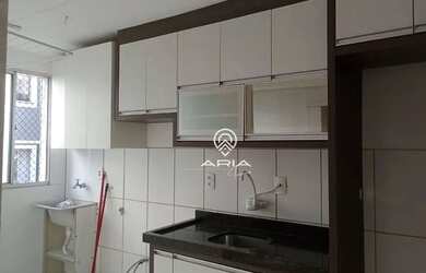 Imagem: O apartamento possui 2 Dormitórios, 1 Banheiro, 1 Vaga na garagem