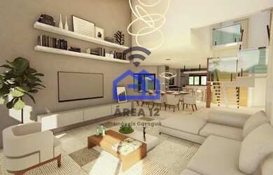 Imagem: A casa possui 4 Dormitórios, 5 Banheiros, 4 Vagas na garagem