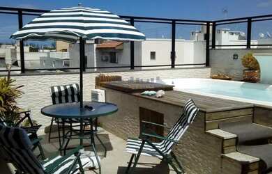 Imagem: O apartamento na cobertura possui 3 Dormitórios, 4 Banheiros