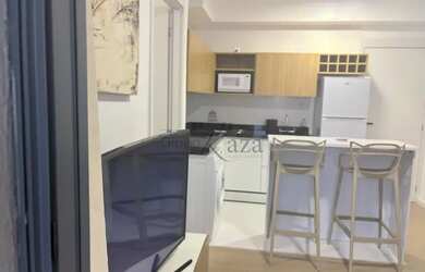 Imagem: O apartamento possui 1 Dormitório, 1 Banheiro, 1 Vaga na garagem