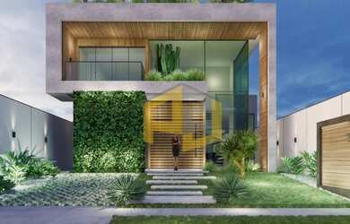 Imagem: A casa em condomínio possui 4 Dormitórios, 5 Banheiros, 2