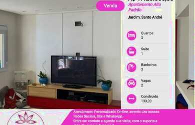 Imagem: O apartamento possui 3 Dormitórios, 3 Banheiros, 2 Vagas na