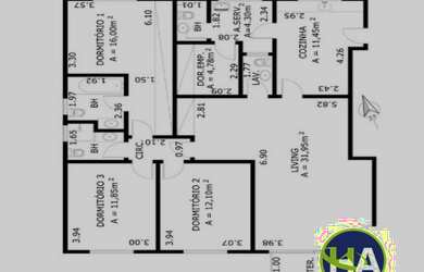 Imagem 2: Apartamento para aluguel e venda possui 117 m² com 2 quartos na Vila...