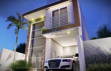 Imagem: A casa possui 3 Dormitórios, 1 Banheiro, 1 Vaga na garagem