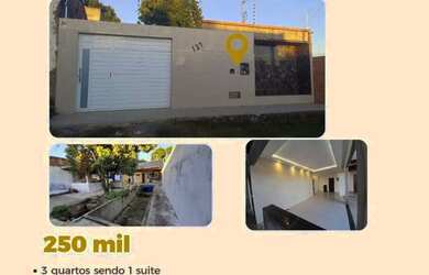 Imagem: A casa possui 3 Dormitórios, 2 Banheiros, 2 Vagas na garagem