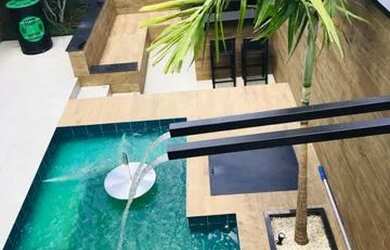 Imagem: A casa em condomínio possui 4 Dormitórios, 3 Banheiros, 1