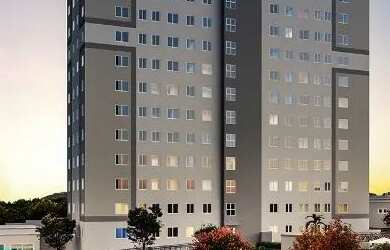 Imagem: O apartamento possui 2 Dormitórios, 1 Banheiro, 1 Vaga na garagem