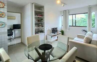 Imagem: O apartamento possui 1 Dormitório, 1 Banheiro, 1 Vaga na garagem