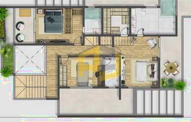 Imagem 3: Casa de condomínio para venda com 350 metros quadrados com 4 quartos