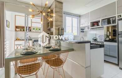 Imagem: O apartamento possui 2 Dormitórios, 1 Banheiro, 1 Vaga na garagem