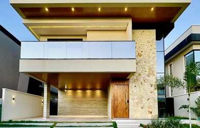 Imagem: A casa em condomínio possui 4 Dormitórios, 4 Banheiros, 4