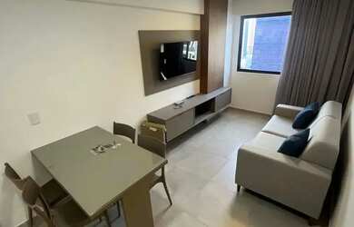 Imagem: O apartamento possui 1 Dormitório, 1 Banheiro, 1 Vaga na garagem