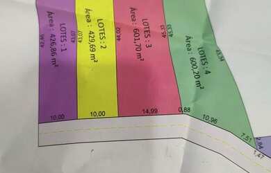 Imagem: O terreno possui 430m² de Área e está localizado em Arrozal