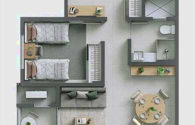 Imagem 13: Residencial Pianezze Içara apartamento 02 dormitórios sendo um suite e sacada