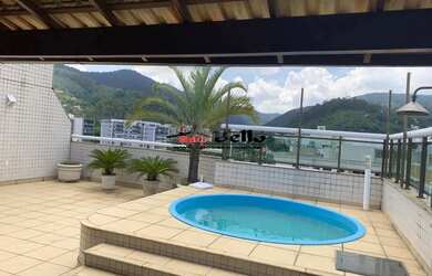 Imagem: O apartamento na cobertura possui 3 Dormitórios, 5 Banheiros