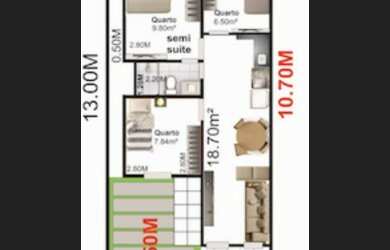 Imagem 4: Casa no Novo Aleixo. Imóvel novo, 80m² de Área, 2 Vagas na garageme3...