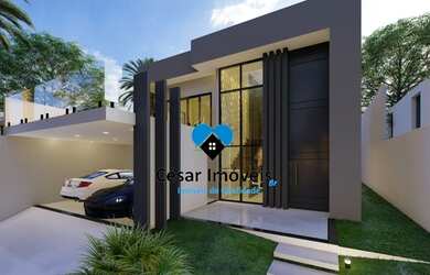 Imagem: A casa possui 4 Dormitórios, 2 Banheiros, 2 Vagas na garagem