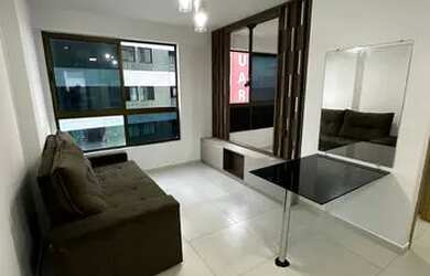 Imagem: O apartamento possui 1 Dormitório, 1 Banheiro, 1 Vaga na garagem