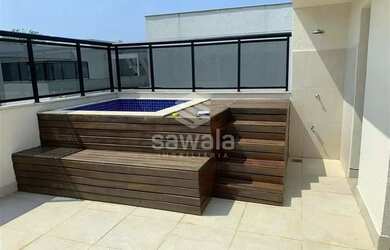 Imagem: O apartamento na cobertura possui 4 Dormitórios, 5 Banheiros