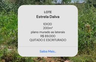 Imagem: O terreno possui 200m² de Área e está localizado em Setor