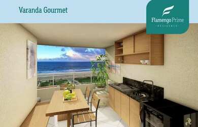 Imagem: O apartamento possui 1 Dormitório, 1 Banheiro, 1 Vaga na garagem