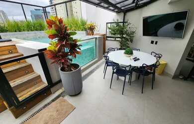 Imagem: O apartamento na cobertura possui 2 Dormitórios, 4 Banheiros