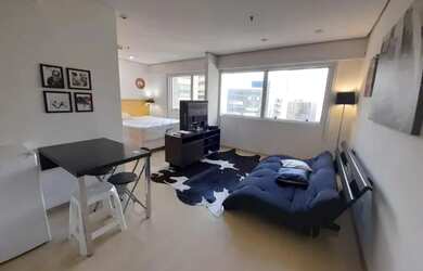 Imagem: O studio possui 1 Dormitório, 1 Banheiro, 1 Vaga na garagem