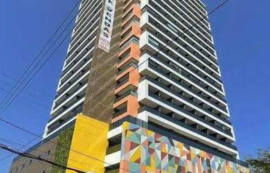 Imagem: O apartamento possui 1 Dormitório, 1 Banheiro, 1 Vaga na garagem