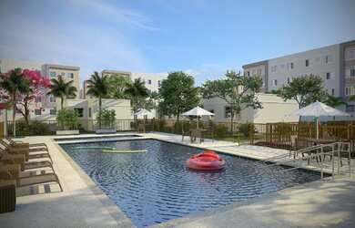 Imagem: O apartamento possui 2 Dormitórios, 1 Banheiro, 1 Vaga na garagem