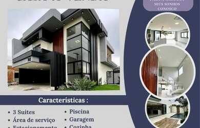 Imagem: A casa em condomínio possui 3 Dormitórios, 4 Banheiros, 2