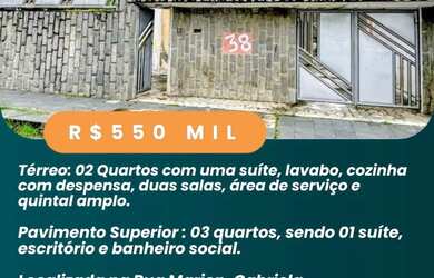 Imagem: A casa possui 5 Dormitórios, 4 Banheiros e 5 Vagas na garagem