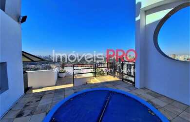 Imagem: O apartamento na cobertura possui 4 Dormitórios, 5 Banheiros