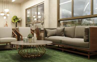 Imagem: O apartamento possui 1 Dormitório, 1 Banheiro, 1 Vaga na garagem