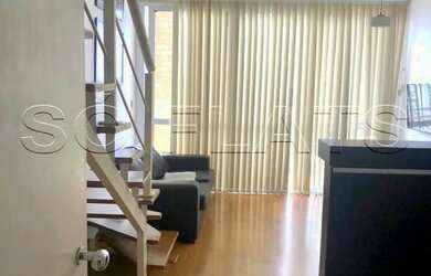 Imagem: O apartamento possui 1 Dormitório, 1 Banheiro, 1 Vaga na garagem