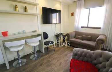 Imagem: O studio possui 1 Dormitório, 1 Banheiro, 1 Vaga na garagem